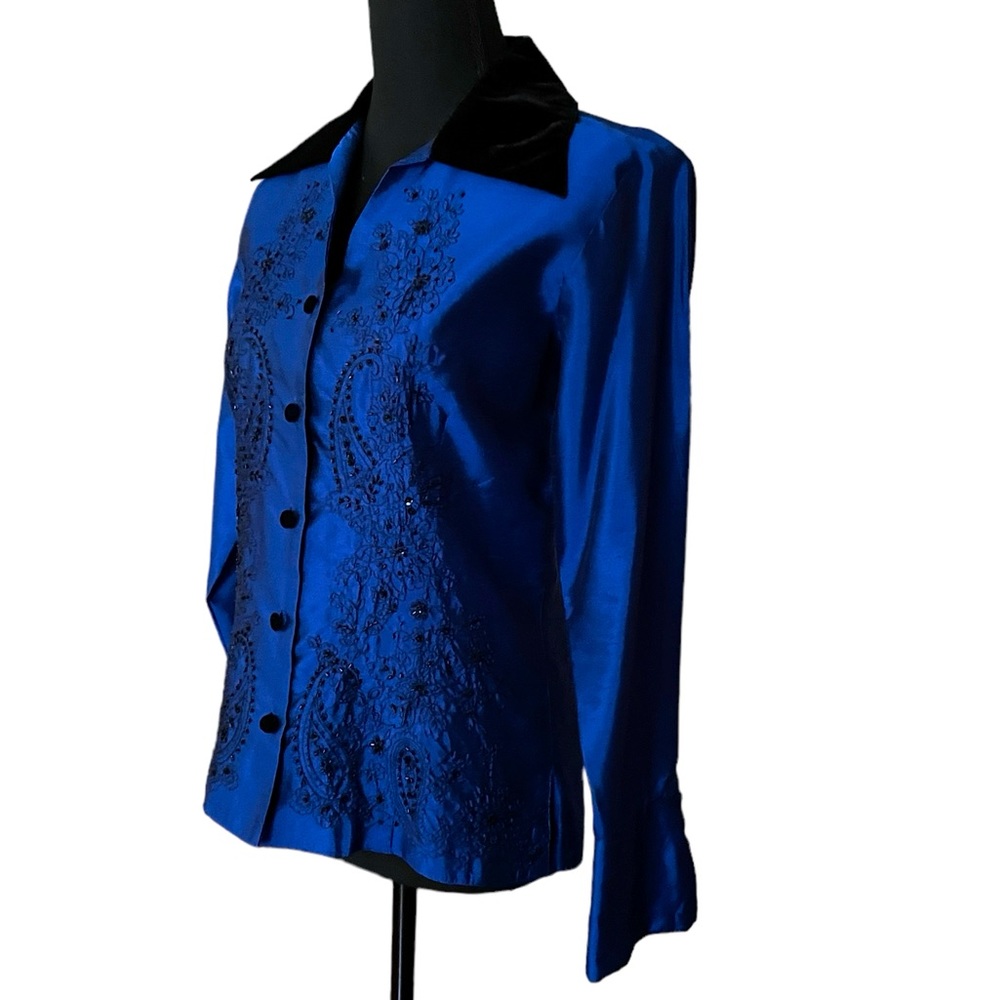 Dress Barn Blue Evening Top